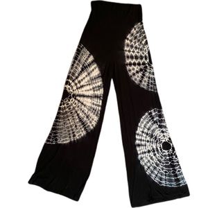 Wide leg tie dye pants
